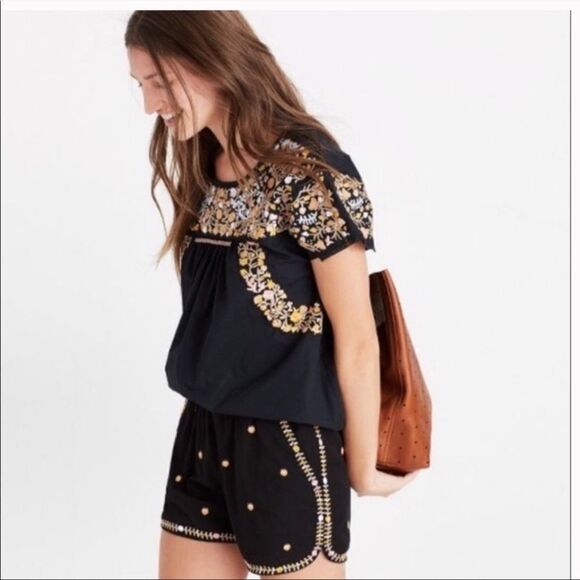 Madewell Embroidered Springtime pull-on shorts - Picture 2 of 9